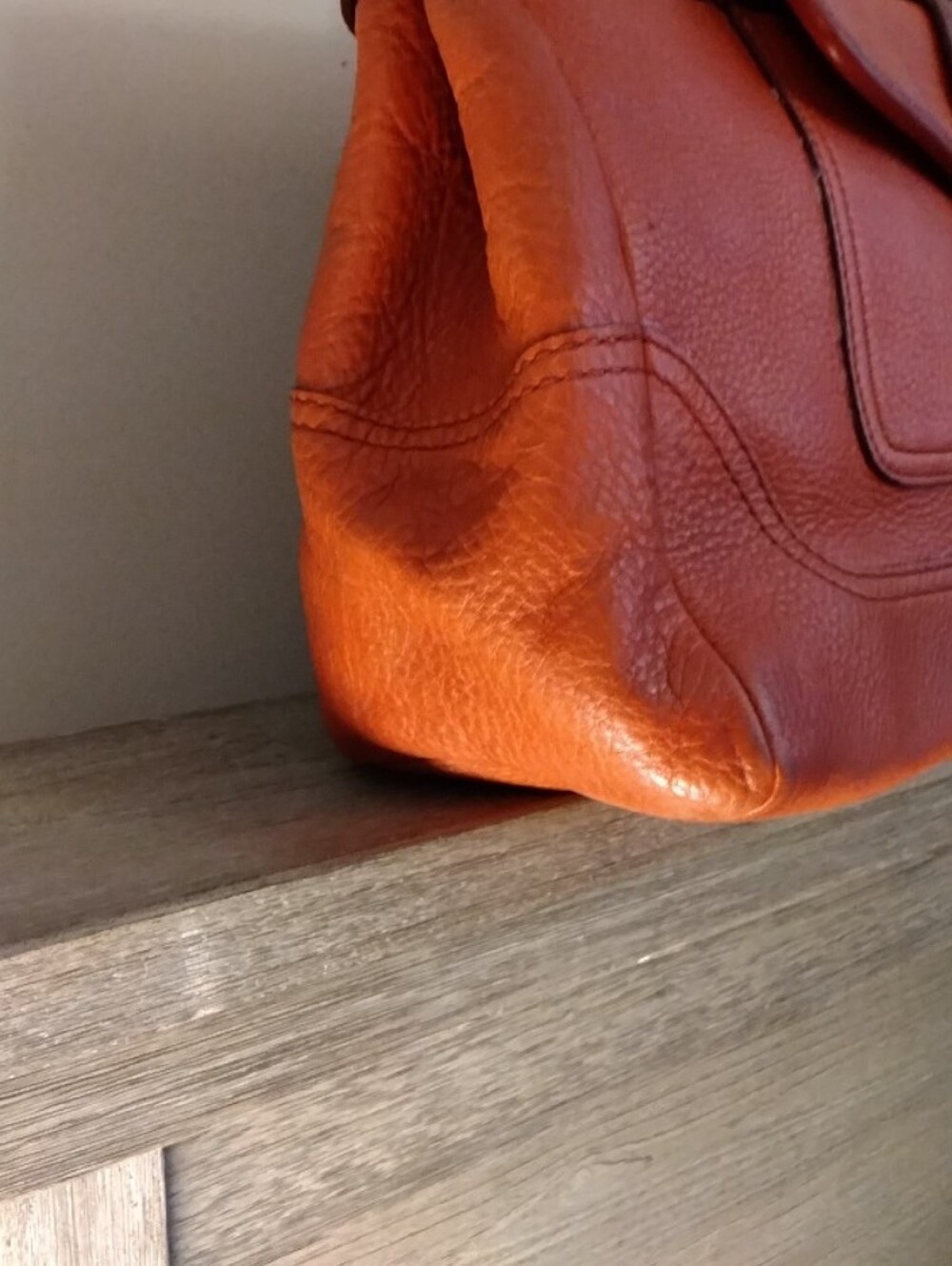 Coach Vintage Soho Dowel Satchel 2004 Coral With Red Trim - Picture 4 of 15